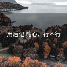 用后记 糖心，行不行