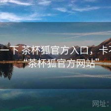 体验一下 茶杯狐官方入口，卡不卡，“茶杯狐官方网站”