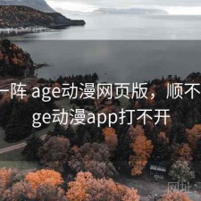 用了一阵 age动漫网页版，顺不顺，age动漫app打不开