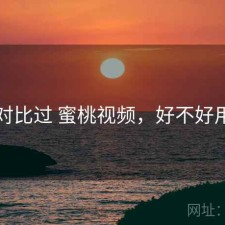 对比过 蜜桃视频，好不好用
